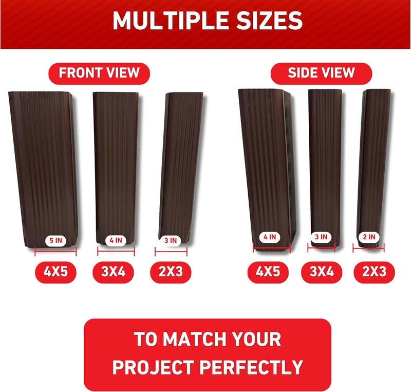 EAGLE 1 Aluminum Downspout Extension (Multiple Sizes and Colors) Includes Matching Screws and Hex Driver (3x4-15" / Brown) - Image 4